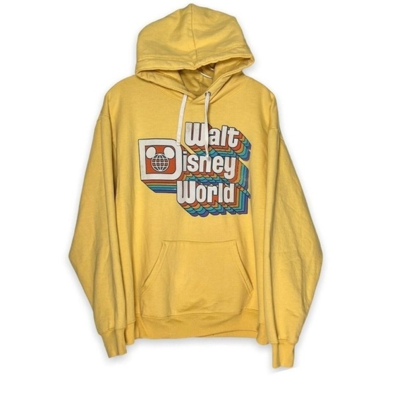 Disney Parks Walt Disney World Retro Graphic Hoodie Sweatshirt Size Medium - Picture 1 of 7
